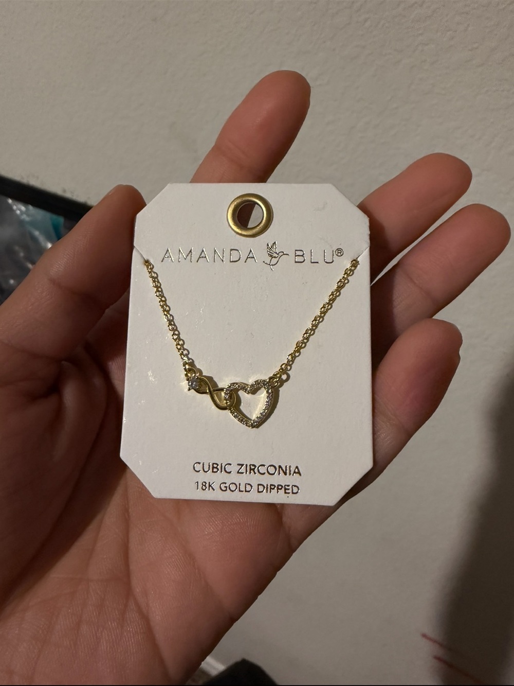Gold Heart Knot Necklace - 18K Gold Dipped